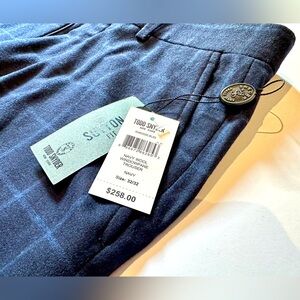 Todd Snyder navy blue windowpane check wool trousers | NWT